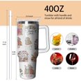 thumbnail image 2 of 40oz Book Lovers Gifts Reading Tumbler with Lid and Straw for Women, Stainless Steel Insulated Cup, Coffee Mug Water Bottle for Bookworm Readers Librarian Bookish, 2 of 6