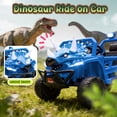thumbnail image 4 of Xuanlur 12V Dinosaur Ride on Toys, Electric Car for Toddlers 2-4 w/Parent Control, Ride on Car w/Lights, 4-Wheel Suspension, Music, Bluetooth, 2.49-3.11MPH, Simulated Animal Vehicle for Kids (Blue), 4 of 7