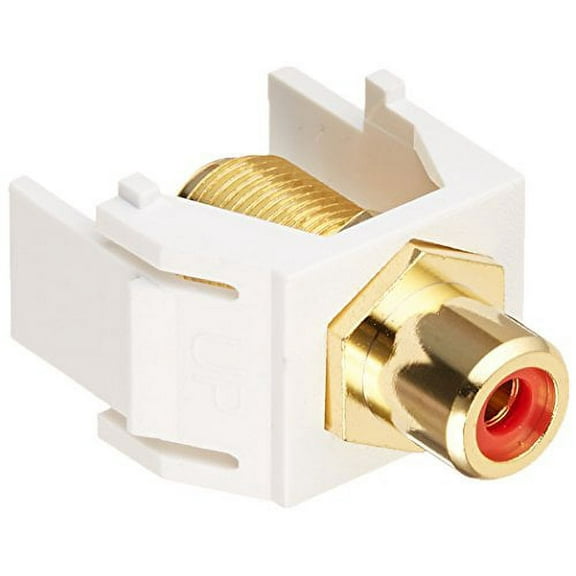 On-Q/Legrand Plastic RCA to F-Type White Wall Jack