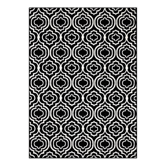 Frame Transitional Moroccan Trellis 8x10 Area Rug