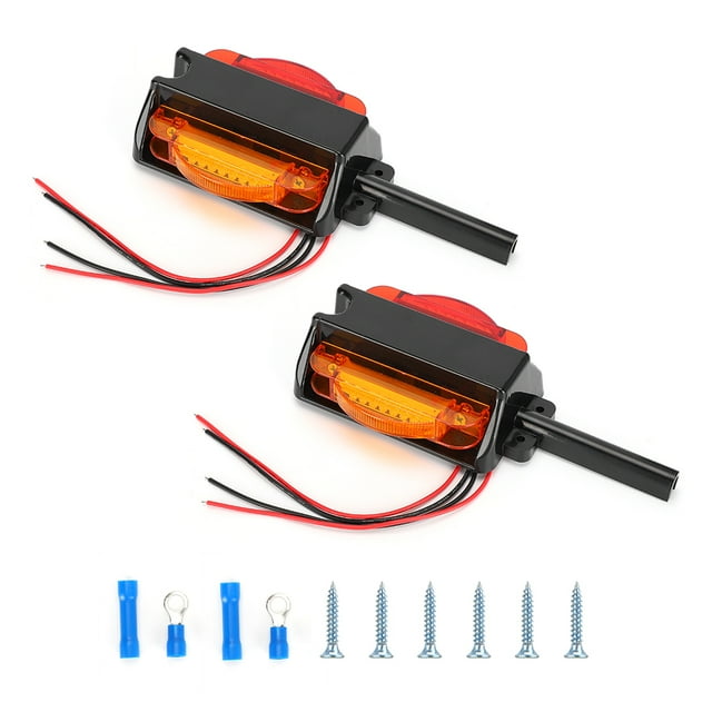 2pcs 14LED Feu Arrière d'Avertissement 12V 6000K Lumineux pour Camion