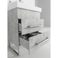 thumbnail image 4 of Fine Fixtures - Modern Grey Marble 24" Bathroom Vanity Set,Chrome Hardware, vitreous China Sink Top, 4 of 8