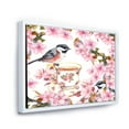 thumbnail image 3 of Designart 'Tea Cup Birds and Pink Flowers' Traditional Framed Canvas Wall Art Print, 3 of 5