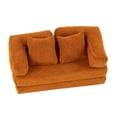 thumbnail image 3 of Yinanstore Canapé-Lit Mini Convertible Chaise Longue DIY Accessoires Modèle Réaliste Mini Causeuse pour Décorations Paysagères Jeu de Rôle Cadeau Marron, 3 of 7