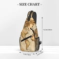 thumbnail image 2 of Women Men Vintage Style World Map Crossbody Sling Bag Casual Chest Bakpack, 2 of 6