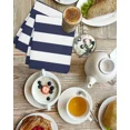 thumbnail image 4 of Navy Blue White Stripes Absorbent Rag Kitchen Cleaning Cloth Dish Towels Waffle Microfiber Wipe Duster, 4 of 7