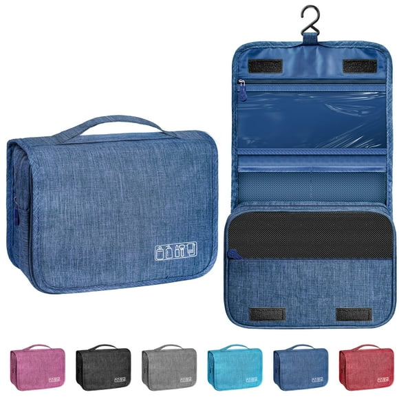 Neceser YEMEDA Travel impermeable con gancho, 1 L, color azul marino