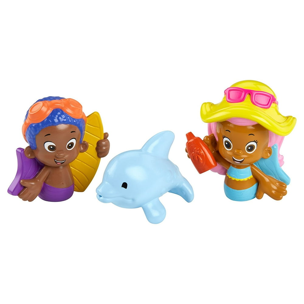 Fisher-Price Nickelodeon Bubble Guppies Molly, Goby and Buddy Bath Squirters, Make bathtime a