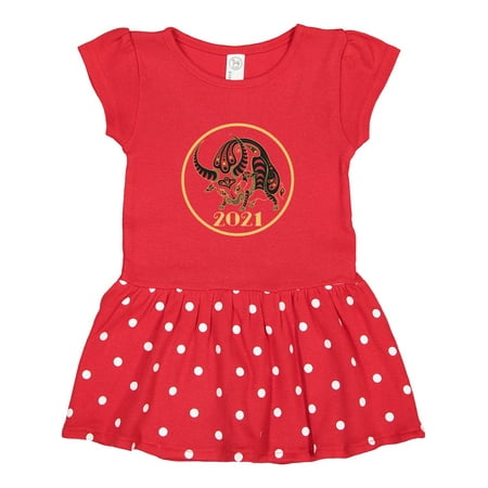 

Inktastic 2021 New Years Year of the Ox Gift Toddler Girl Dress