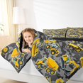 thumbnail image 4 of Feelyou Boys Vehicle Truck Queen Comforter Set, Grey Camouflage Abstract Bedding Sets, Cartoon Car Theme Reversible Bedding Comforter Set, Breathable Home Decor, 3 Pieces, 4 of 8