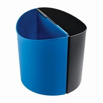 Safco® Deskside Recycling Receptacles, 14 Gallons, 13 1/2"H x 13"W x 8"D, Black/Blue