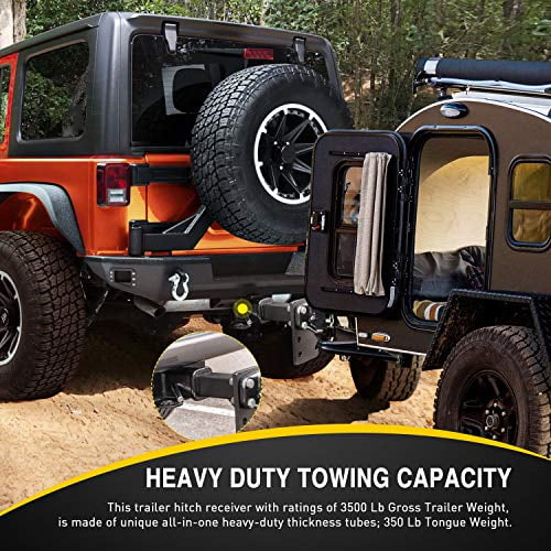 Nilight JK 61A 2 inch Rear Bumper Tow Trailer Hitch