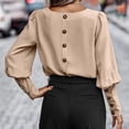thumbnail image 3 of 1PCS commuter long-sleeved top-apricot, 3 of 4