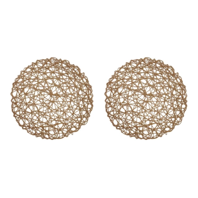 Moyic 6pcs / set Tapete de comedor de papel simple y de moda - Café ligero de 38 cm respetuoso con el medio ambiente y bajo en carbono co 38cm café claro co 2Conjunto