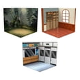 thumbnail image 1 of HILABEE 3 Pieces 1:12 Scale Action Figures Backdrop Dolls Diorama Show Scene Storage Metro, 1 of 9