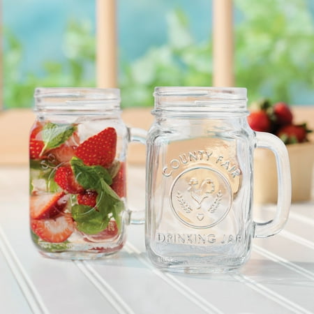 Libbey Handled Drinking Jar 8-Piece Set, Glass