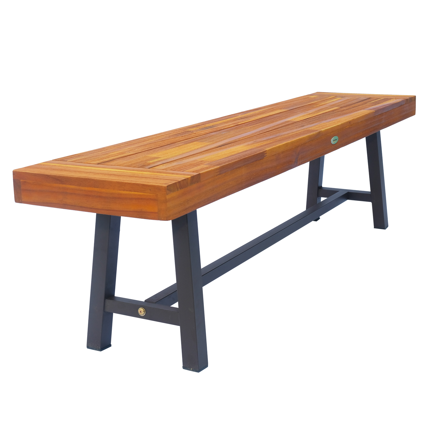 Outsunny 71'' Rustic Acacia Wood Outdoor Picnic Table and 63" Bench Seat Set - Natural Red Wood - image 3 of 6