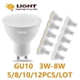 thumbnail image 2 of Foco LED de ahorro de energía, lámpara halógena de 20W-50W, GU10, 3W-8W, AC100-240V, AC220V, 5-12 unidades, 2 of 4