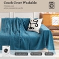 thumbnail image 2 of Jessy Home Sofa Cover Slipcover Couch Cover Protector Durable Multi-Function Furniture Cover for Pets Dogs Cats Home Decor Sofa Covers for Living Room 71"x 134"Deep Blue, 2 of 9