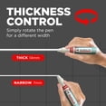 thumbnail image 7 of Thick Nib Tile Grout Pen White PECTRO - 1 Extra Nib - Grout Paint Pen Designed for Thick Grout - Restore Lines in Bathrooms & Kitchens - Waterproof Grout Repair, 7 of 7