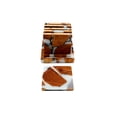 thumbnail image 3 of PORTAVASOS CUADRADO RESINA BLANCA CON MADERA DE ACACIA, 3 of 4