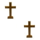 thumbnail image 2 of Wosthever Decoraciones festivas marrones Crucifijo de madera de pie hecho con madera resistente y duradera Buena decoración tipo 1 Tipo 1 2Conjunto, 2 of 6