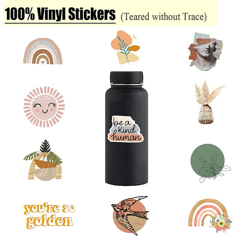 100 Pcs Vintage Aesthetic Stickers,Waterproof Vinyl Stickers Pack for Water  Bottle