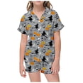 thumbnail image 1 of TIEVOSA Children's Leisure Halloween Printed Button Collar Short Sleeved Top Shorts Pajama Set 2-10 Years Old, 1 of 4