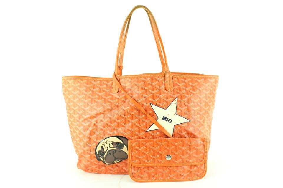 Goyard Limited Orange Chevron St Louis Tote with Pouch 69gy629sW