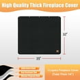 thumbnail image 2 of Magnet Fireplace Cover, Fireproof Fireplace Draft Blocker, Fireplace Blanket for Heat Loss, Fireplace Cold Air Blocker, Black(39" W x 32" H), 2 of 12