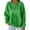 Green, variant on Women's Solid Color Crewneck Sweatshirt, Soft Stretchable Long Sleeve Pullover Top, Comfortable Casual Loungewear for Daily Wear, Fall Winter Basic Streetwear Essential with Regular Fit White M