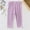 Purple, variant on Juslio Girls Pants Summer Thin Girls' Solid Color Mesh Breathable Cropped Casual Children's Outerwear（Black Capris， 1 Years）