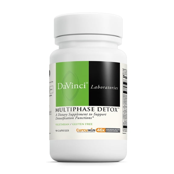 DaVinci Labs MULTIPHASE DETOX - Dietary Supplemets to Support Detoxification Function - 90 Vegetarian Capsules