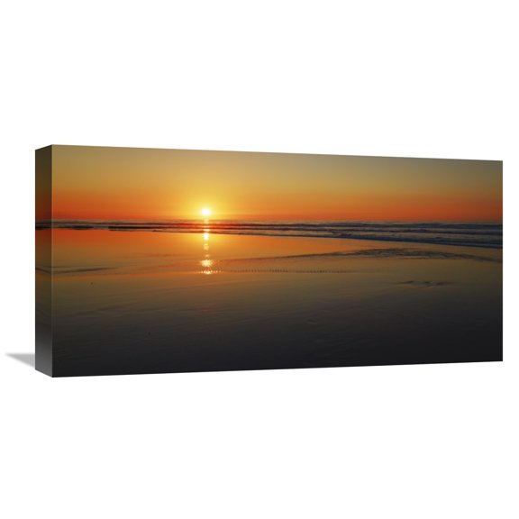 Global Gallery Frank Krahmer 'Sunset impression, Taranaki, New Zealand' Canvas Wall Art