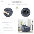 thumbnail image 5 of Sleeper Sofa Chair Bed, 3-IN-1 Convertible Single Sofa Chair with 2 Cup Holders, Adjustable Pullout Sofa Bed with Modern Velvet Fabric for Living Room Office Studio Apartment Small Space, Grey, 5 of 10