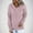 Purple Tops for Women, variant on Olyvenn Stylish Womens Waffle Hoodies Ladies Sweatshirt Spring Long Sleeve Loose Side Slits Stacked V Neck Tops With Pockets Gray 4-6