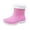Pink, variant on Waterproof Fleece Lined Boots Snow Weather Travel Shoes, Warm Insulation Muddy Boots Outdoor Yard Work Wear,Plush Rain Shoes Cold Weather Commuting, Protective Heavy Duty Footwear Rainy Walk, White 7