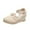 Beige, variant on Lovskoo 2024 Womens Summer Espadrilles Wedge Sandals Platform Closed Toe Ankle Buckle Strap Lace Up Shoes Beige