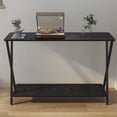 thumbnail image 3 of Console Table 33.5" – Narrow Entryway Table with Metal Frame, Sofa Table for Behind Couch, Hallway or Living Room Accent Display, 3 of 7