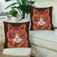 thumbnail image 2 of MKHERT Cute Orange Cat Pillowcase Pillow Protector Cushion Cover 18x18 inch,Set of 2, 2 of 2