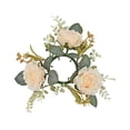 thumbnail image 1 of Anillos para velas, coronas, guirnaldas de velas, anillos para velas de flores de seda, candelabros, anillos, candelabros para festivales, sala de est Rosa, 1 of 8