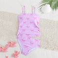 thumbnail image 4 of MEZZALL Children Swimsuit Girls Kids Two Piece Striped Bikini Swimwear With Pattern For Beachwear Holiday Summer Flower Print Bathing Suit, 4 of 8