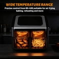 thumbnail image 6 of 2 Basket Dual Zone Air Fryer with Ceramic Crisper Plate, 9.5 QT, 80–450 ° F, Touch Control, Black, 6 of 7