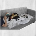 thumbnail image 6 of Popstar Party Soft Flannel Fleece Throw Blanket, Electric Guitar Fretboard on Black Grungy Color Splashes Art, Cozy Plush for Indoor and Outdoor Use, 60" x 80", Black Pale Brown Cream, by Ambesonne, 6 of 6