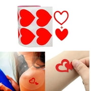 Red Heart Tanning Stickers Hollow Love Body Decal 1.5/1.25inch Heart Shaped Labels for Valentine's Day 500Pcs