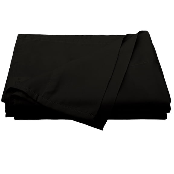 ORGANICTUNE 1800 Count Luxury Microfiber Flat Sheet, Extra Soft and Cozy, Wrinkle, Fade, Stain Resistant Bed Top Sheet, Black, King, 102"x105", 6 Pack