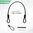 thumbnail image 3 of Uxcell Paquete de 10 Candados de Seguridad, Cable de Acero Inoxidable Recubierto de 1FT 4mm, Cable Trenzado Resistente a Cortes para Equipaje [Negro], 3 of 6