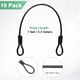 thumbnail image 3 of Uxcell Paquete de 10 Candados de Seguridad, Cable de Acero Inoxidable Recubierto de 1FT 4mm, Cable Trenzado Resistente a Cortes para Equipaje [Negro], 3 of 6