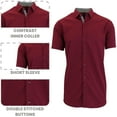 thumbnail image 2 of Mens Slim Fit Short Sleeve Button Up Shirt (S- 2XL), 2 of 5