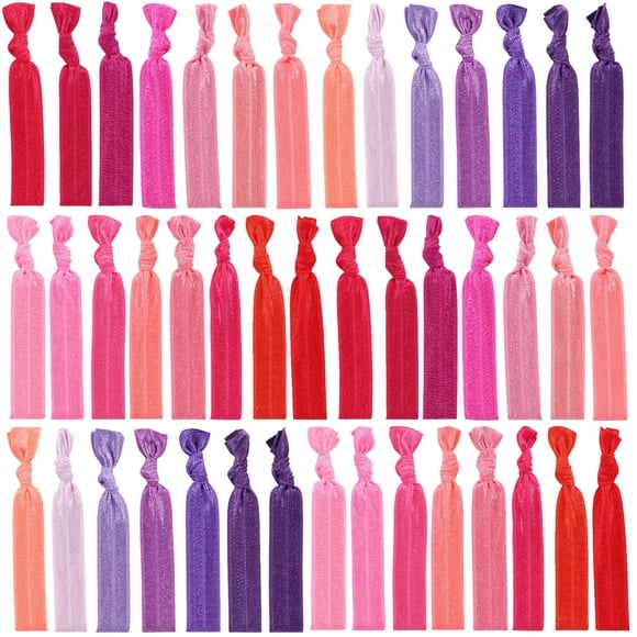 79style 120 piezas de lazos para el cabello de tela elástica, lazos para el cabello con nudos, coleteros anudados, sin abolladuras, lazos para el cabello planos y suaves para niñas, accesorios para el